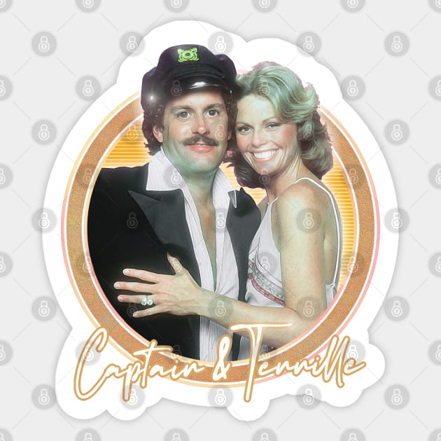 Captain & Tennille // Retro Fan Art Design Sticker by DankFutura